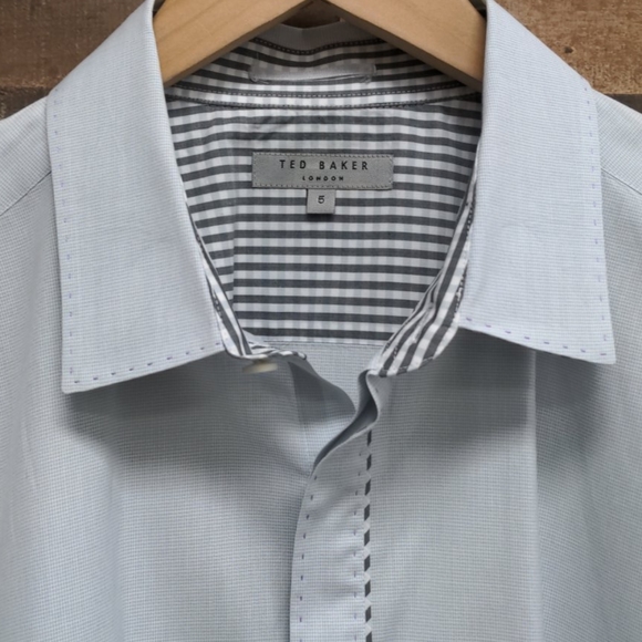 Ted Baker , light blue Men's shirt, size 5 - Picture 3 of 7